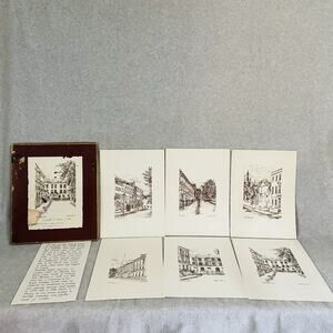 Set of 6 Matthew Wright Numbered Prints Kensington and Chelsea Squares